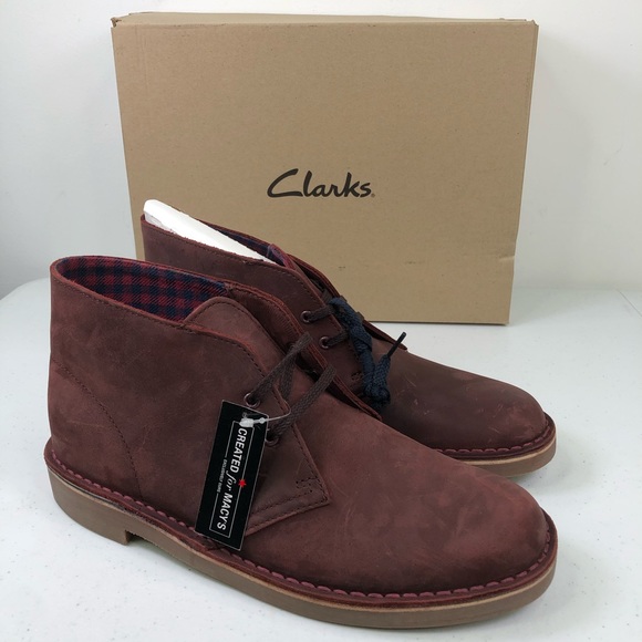 men's bushacre 2 aubergine leather chukka boots